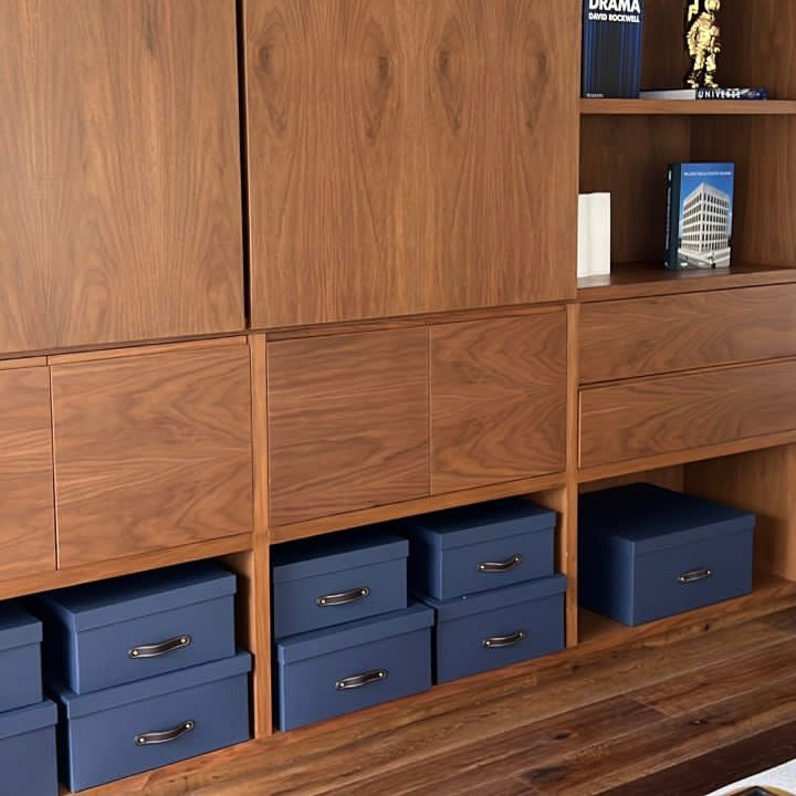 Cajas Organizadoras Decorativas Azul Marino Soft Touch 4 piezas