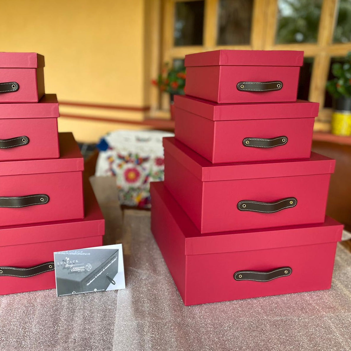 Cajas Organizadoras Decorativas Rojo Soft Touch