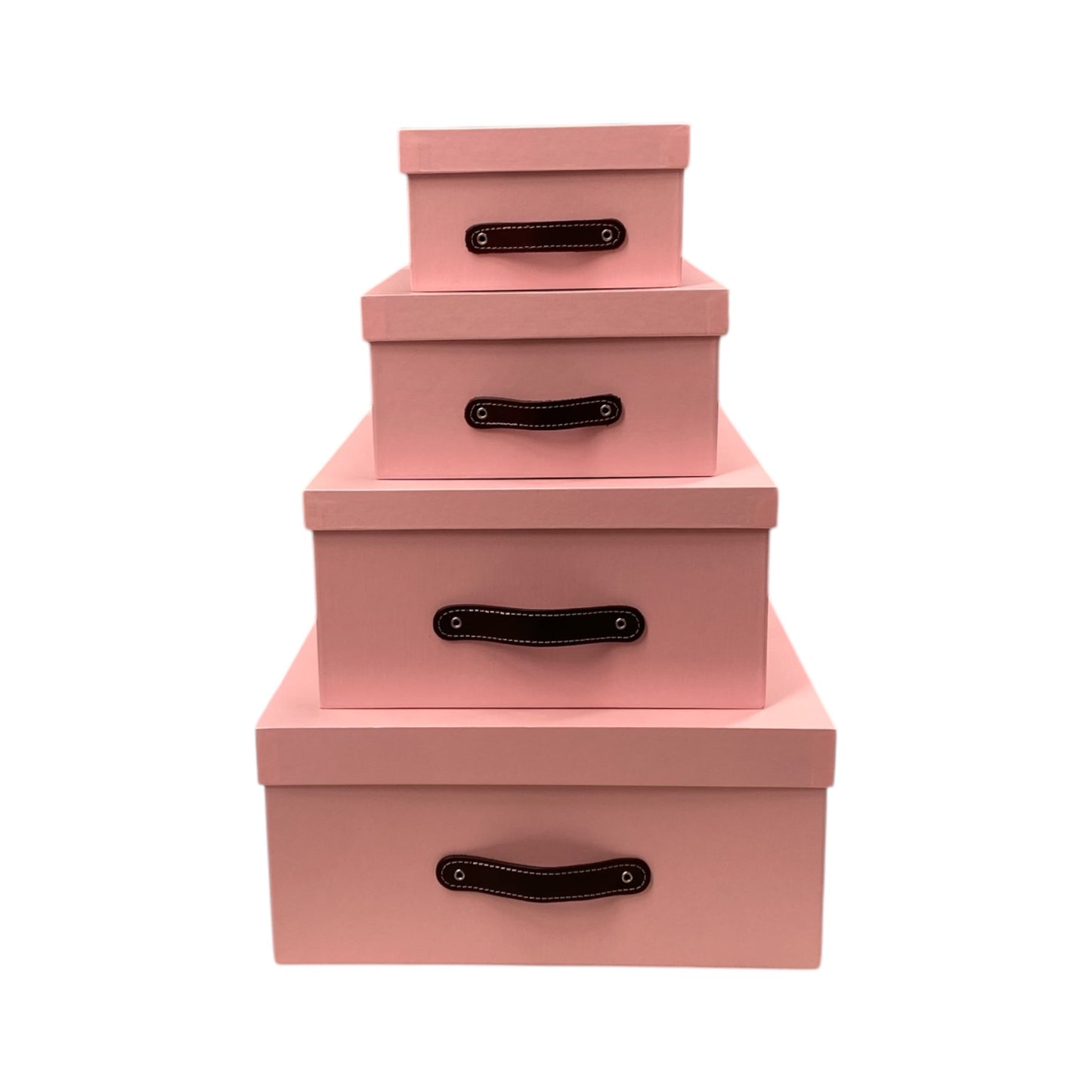 Caja Organizadora Decorativa Rosa Brillante Kit 4 piezas