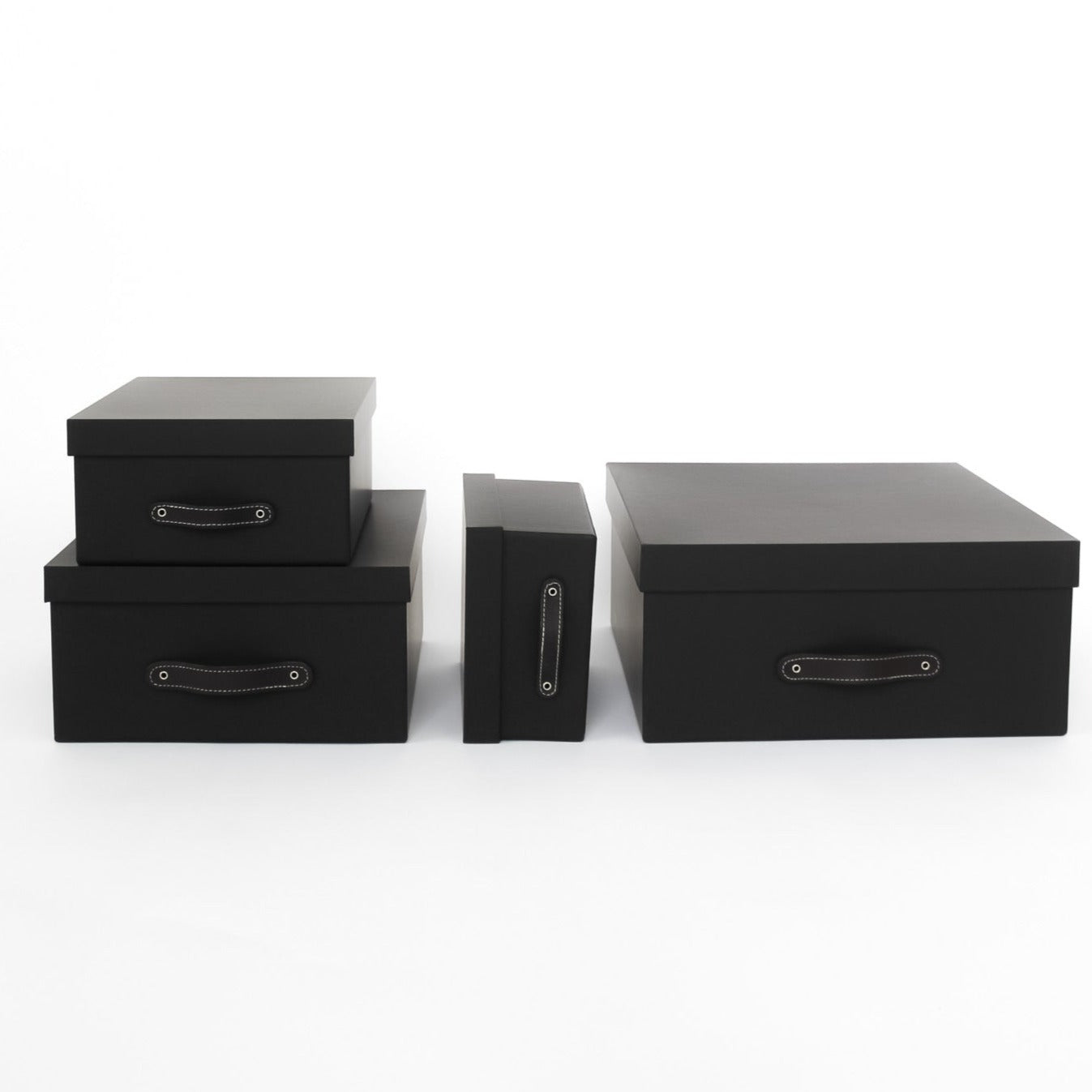 Cajas Organizadoras Decorativas Negro Soft Touch