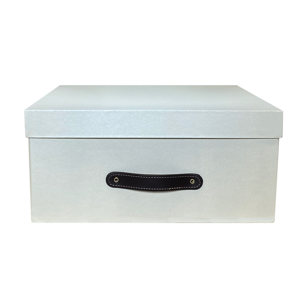 Cajas Organizadoras Decorativas Crema Aperlado Brillante Kit de 4 Piezas