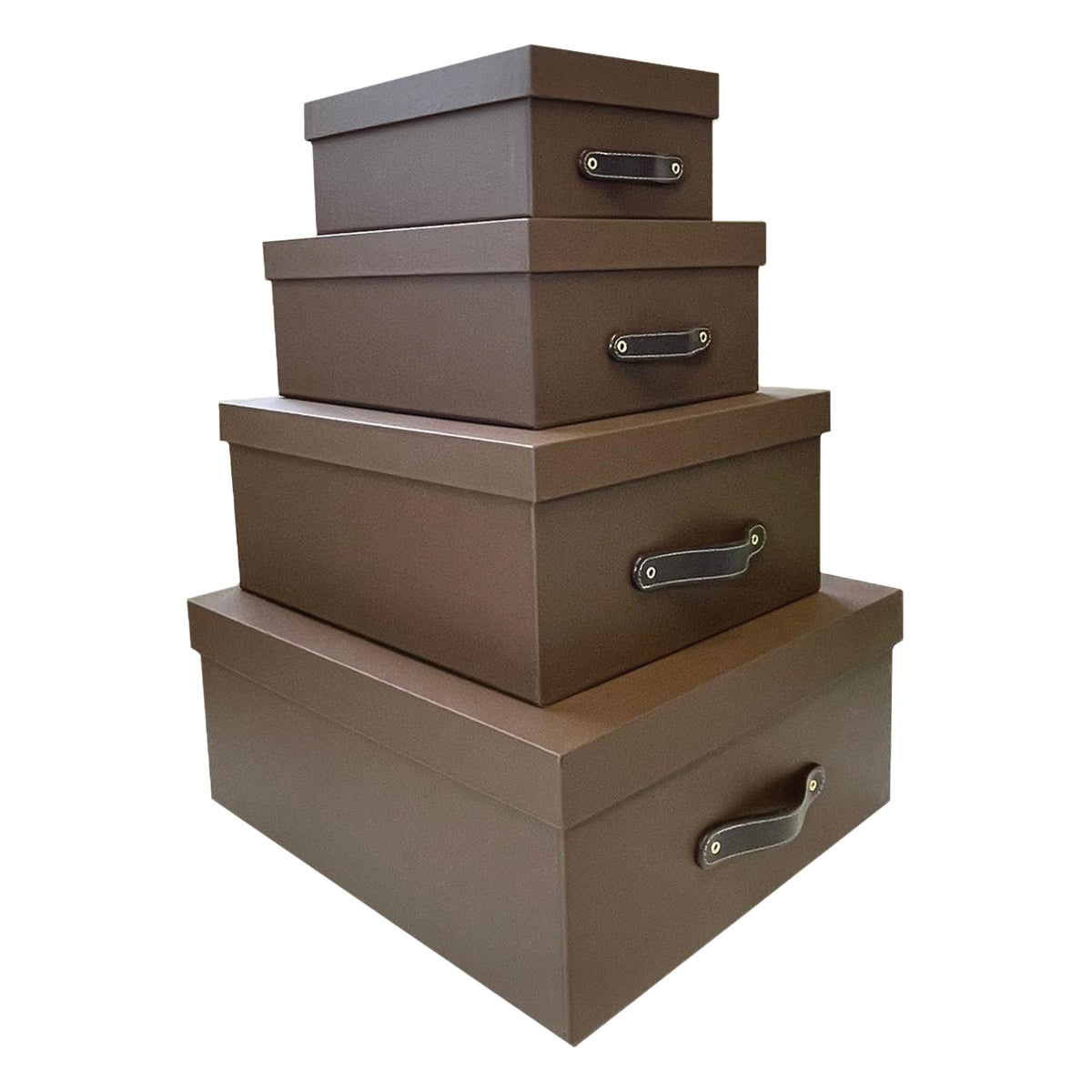 Cajas Organizadoras Decorativas Cafe Soft Touch 4 piezas