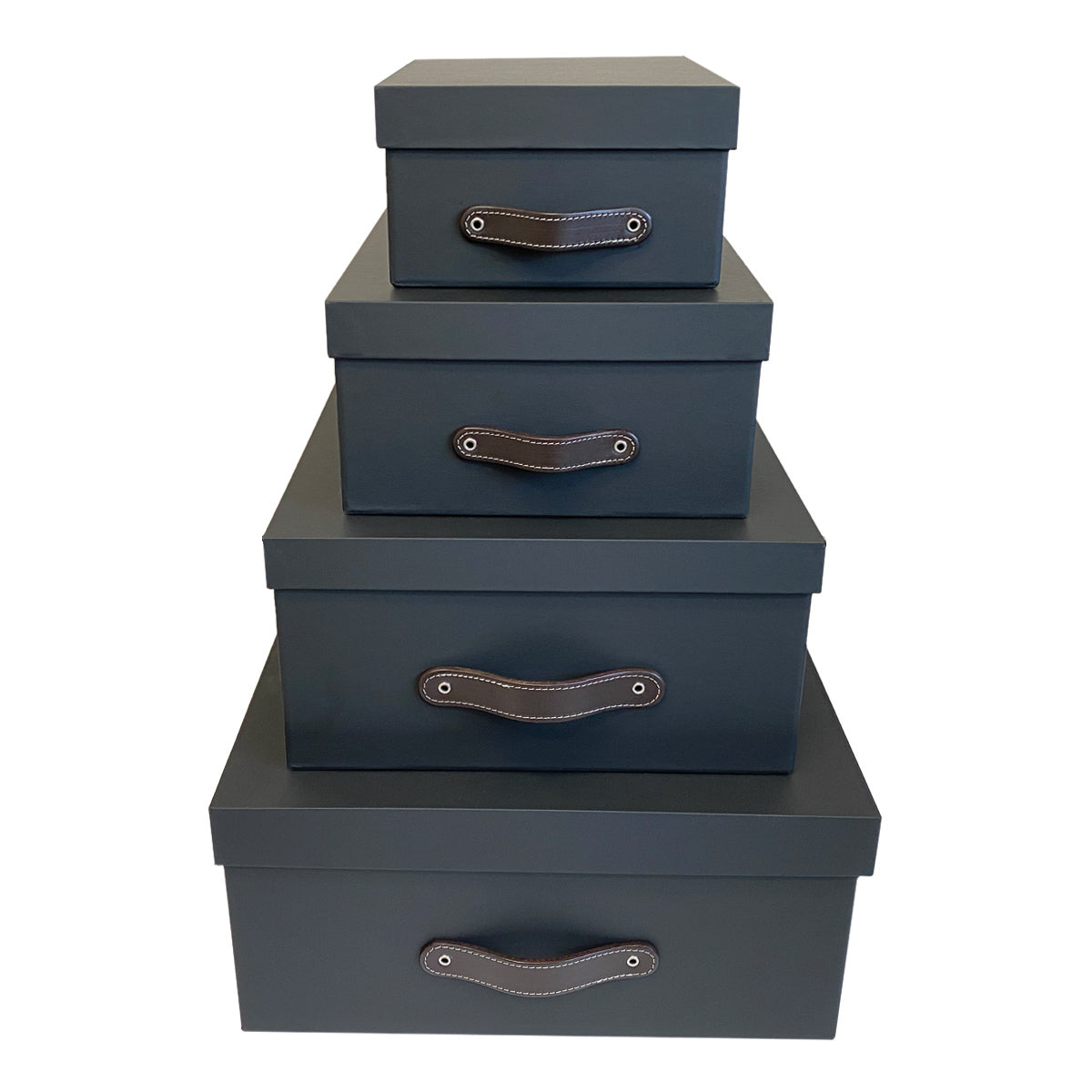 Cajas Organizadoras Decorativas Negro Soft Touch
