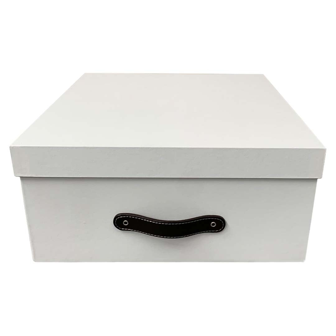 Pairs Caja Decorativa Organizadora Blanco Plastificado 2 piezas
