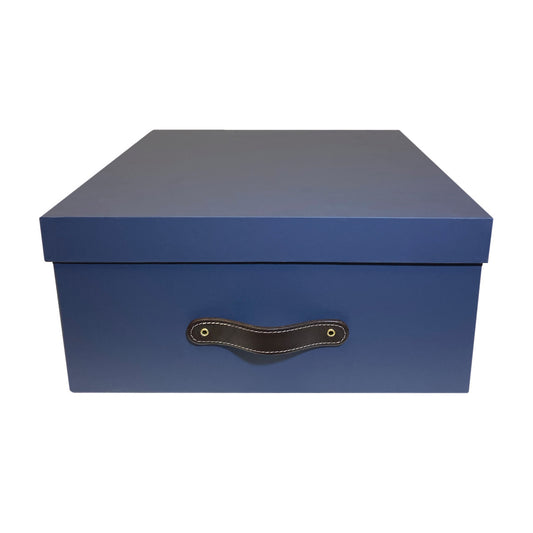 Pairs Caja Decorativa Organizadora Azul Marino Soft Touch 2 piezas