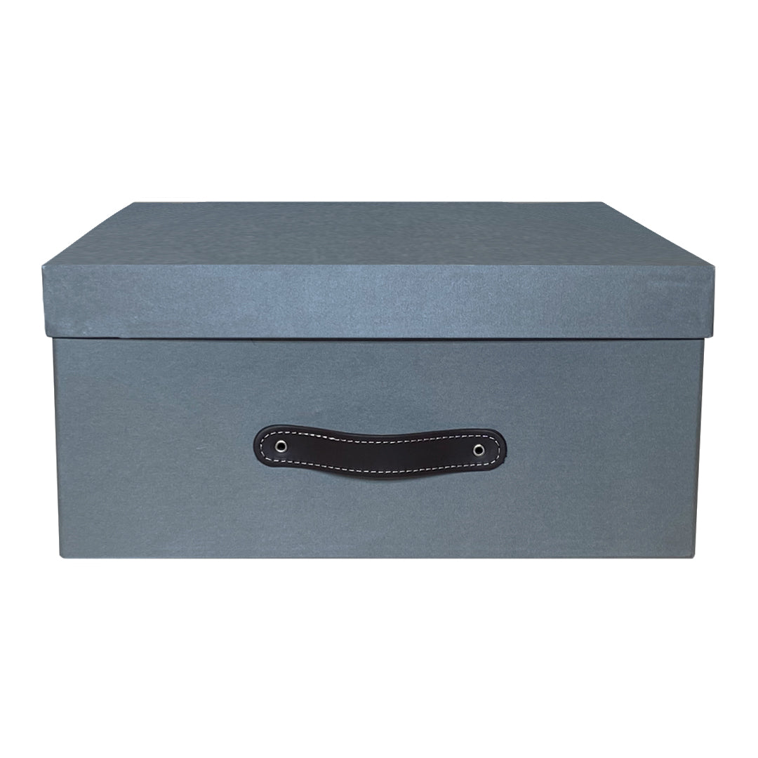 Cajas Organizadoras Decorativas Gris Oscuro Brillante Kit de 4 Piezas