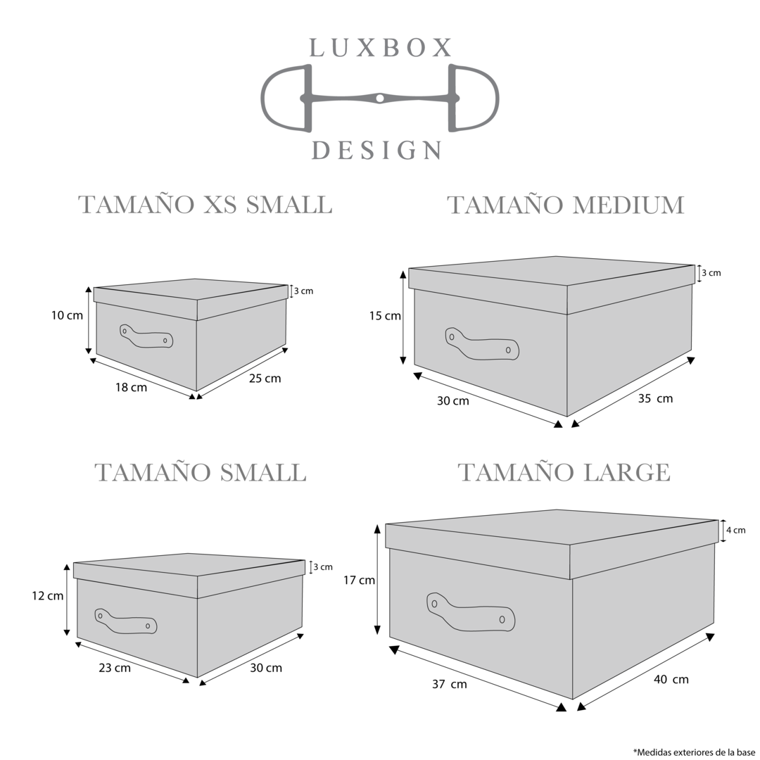 Cajas Organizadoras Decorativas Gris Claro Brillante Kit de 4 Piezas