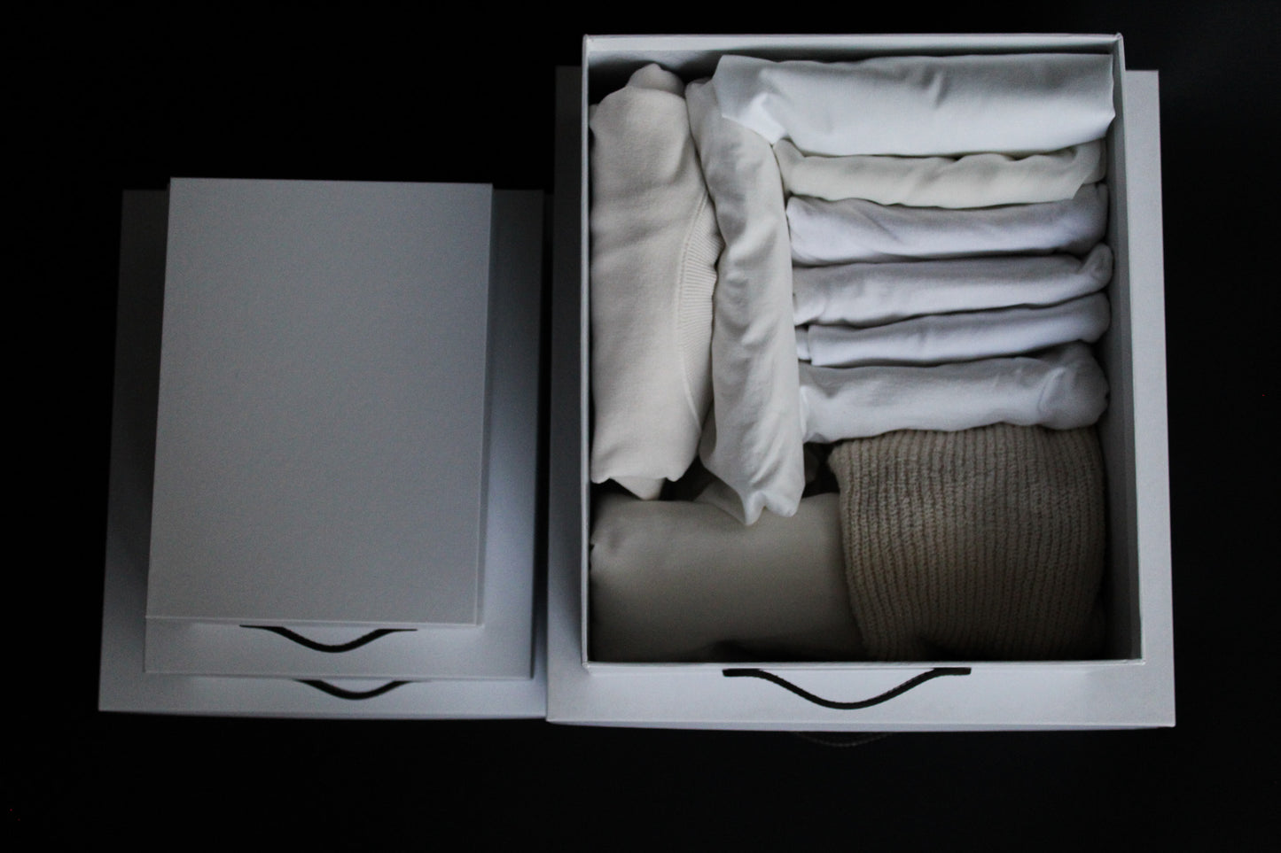 Caja Organizadora Decorativa Blanca Plastificada Kit 4 piezas