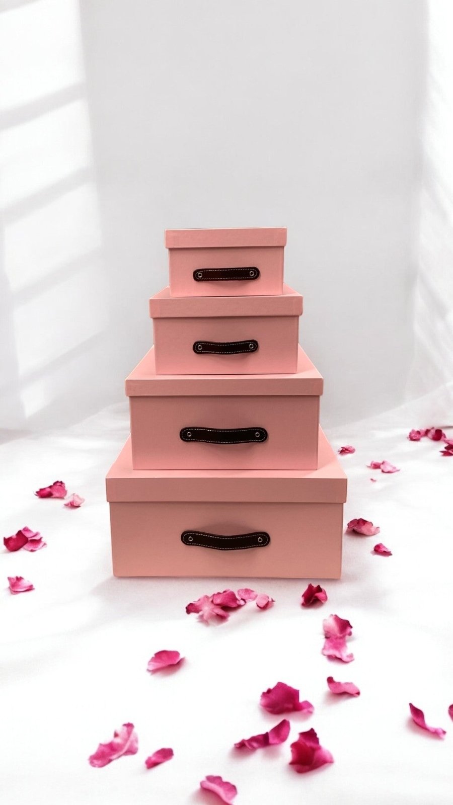 Caja Organizadora Decorativa Rosa Brillante Kit 4 piezas - Luxbox Design