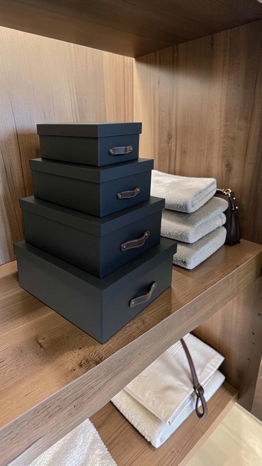 Cajas Organizadoras Decorativas Negro Soft Touch - Luxbox Design