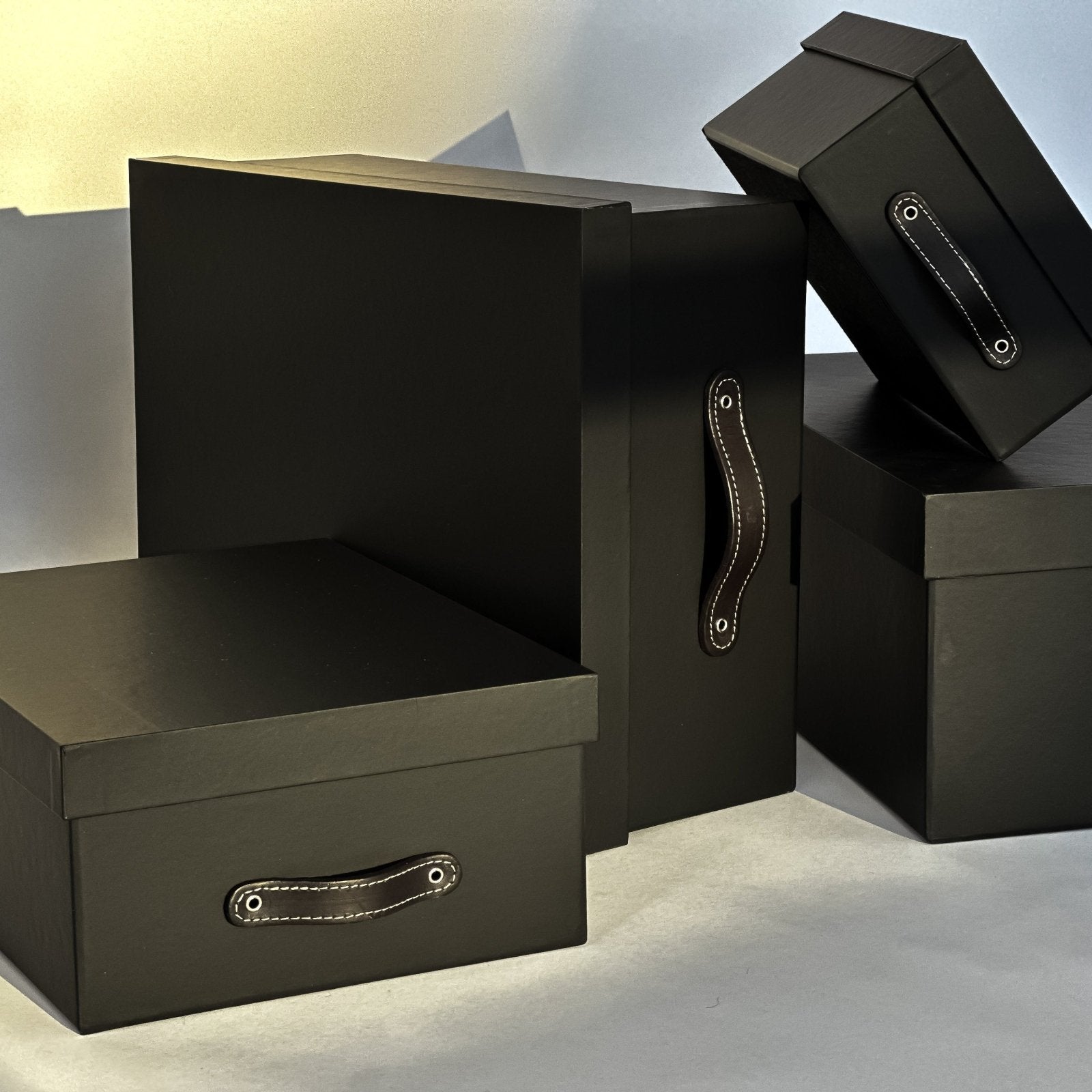 Cajas Organizadoras Decorativas Negro Soft Touch - Luxbox Design