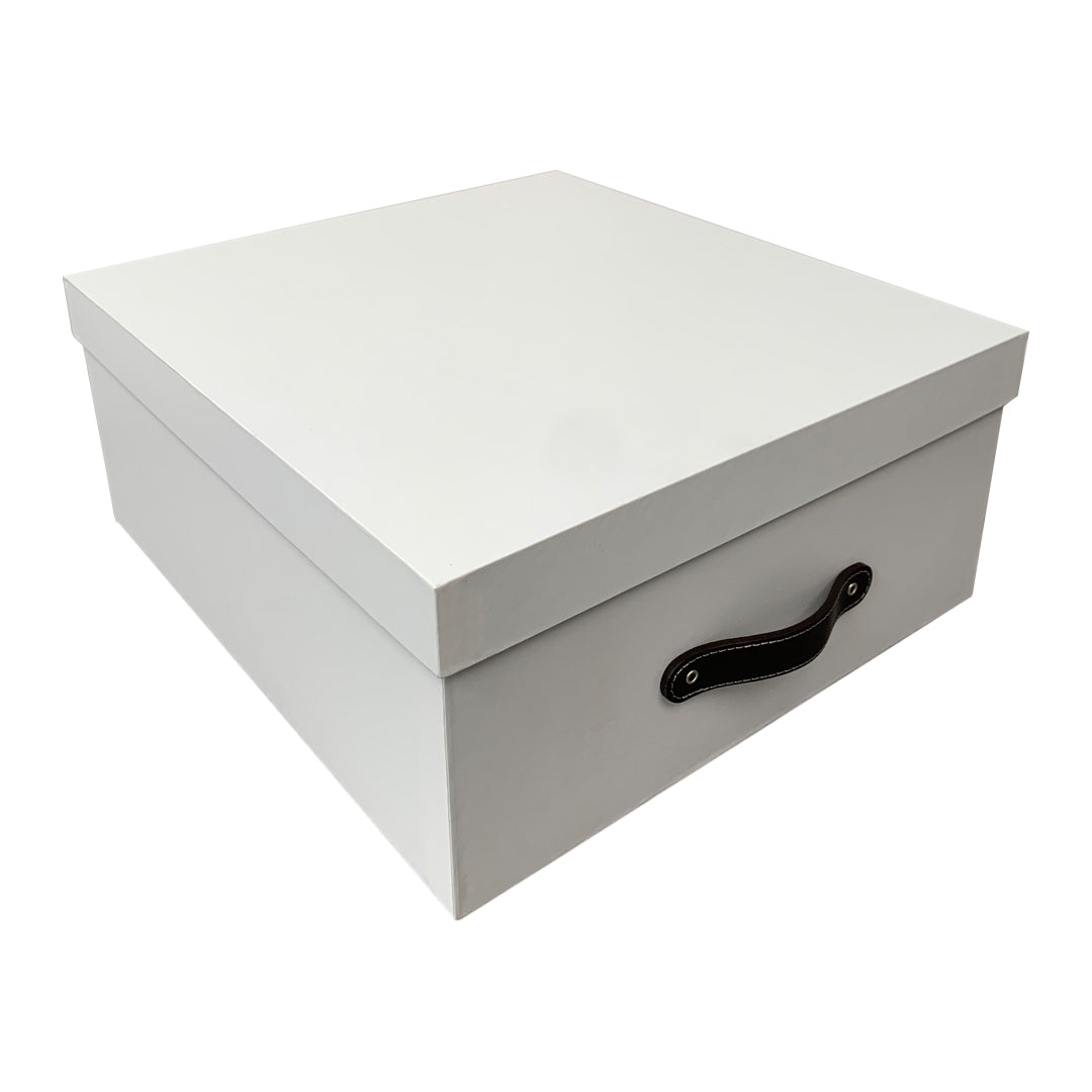 Caja Organizadora Decorativa Blanca Plastificada Kit 4 piezas