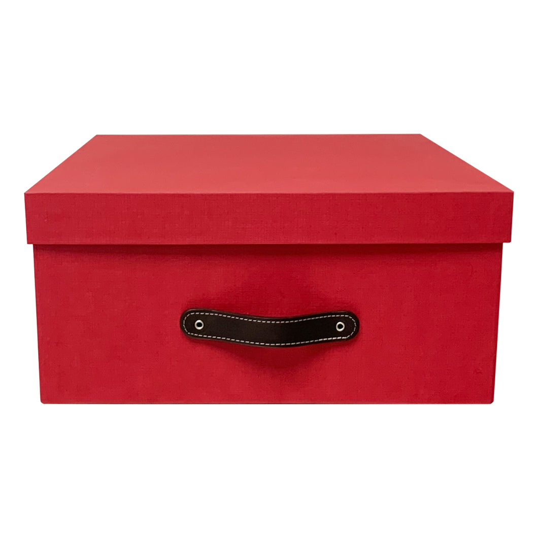 Caja Decorativa Organizadora Rojo Texturizado 2 piezas