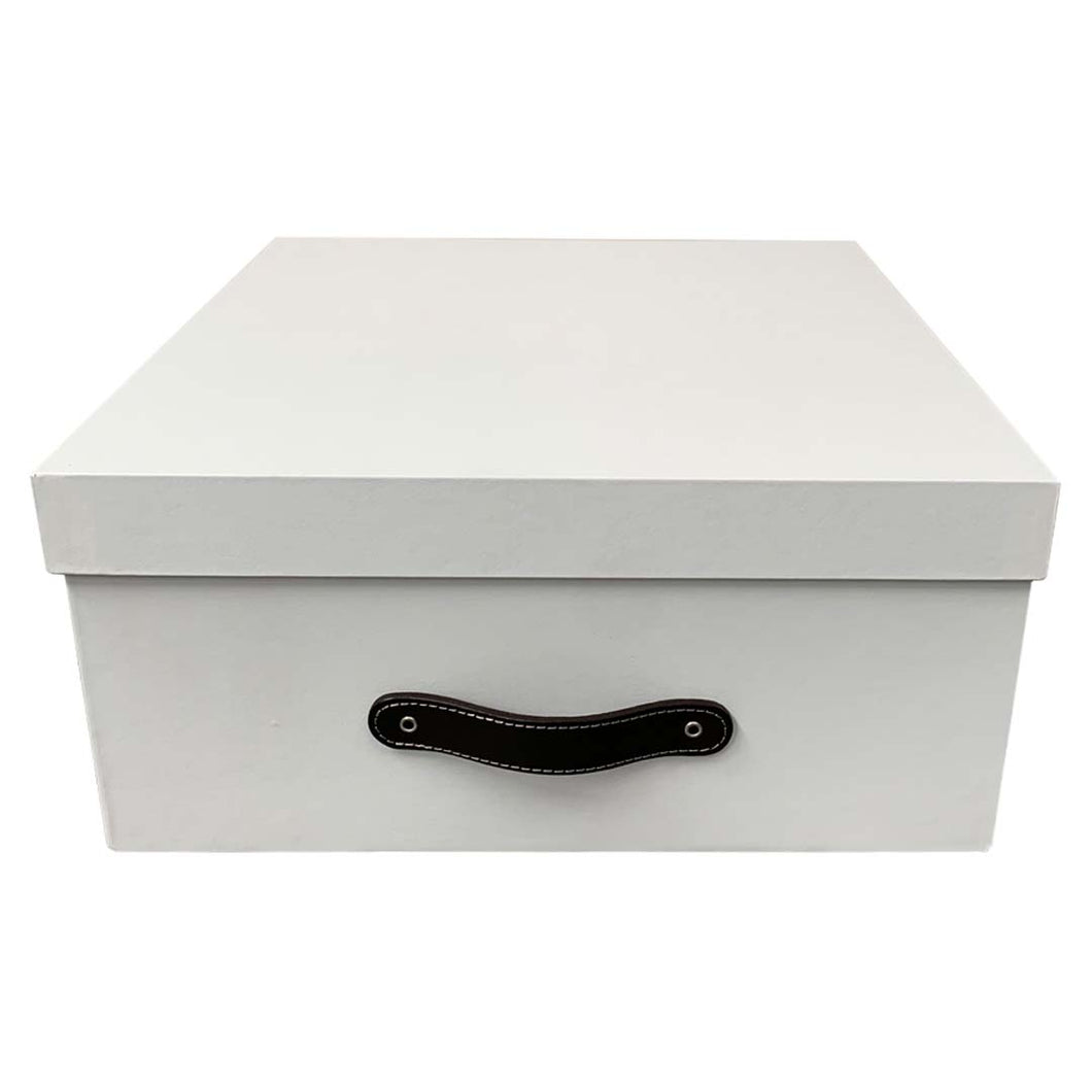 Caja Decorativa Organizadora Blanco Plastificado 2 piezas