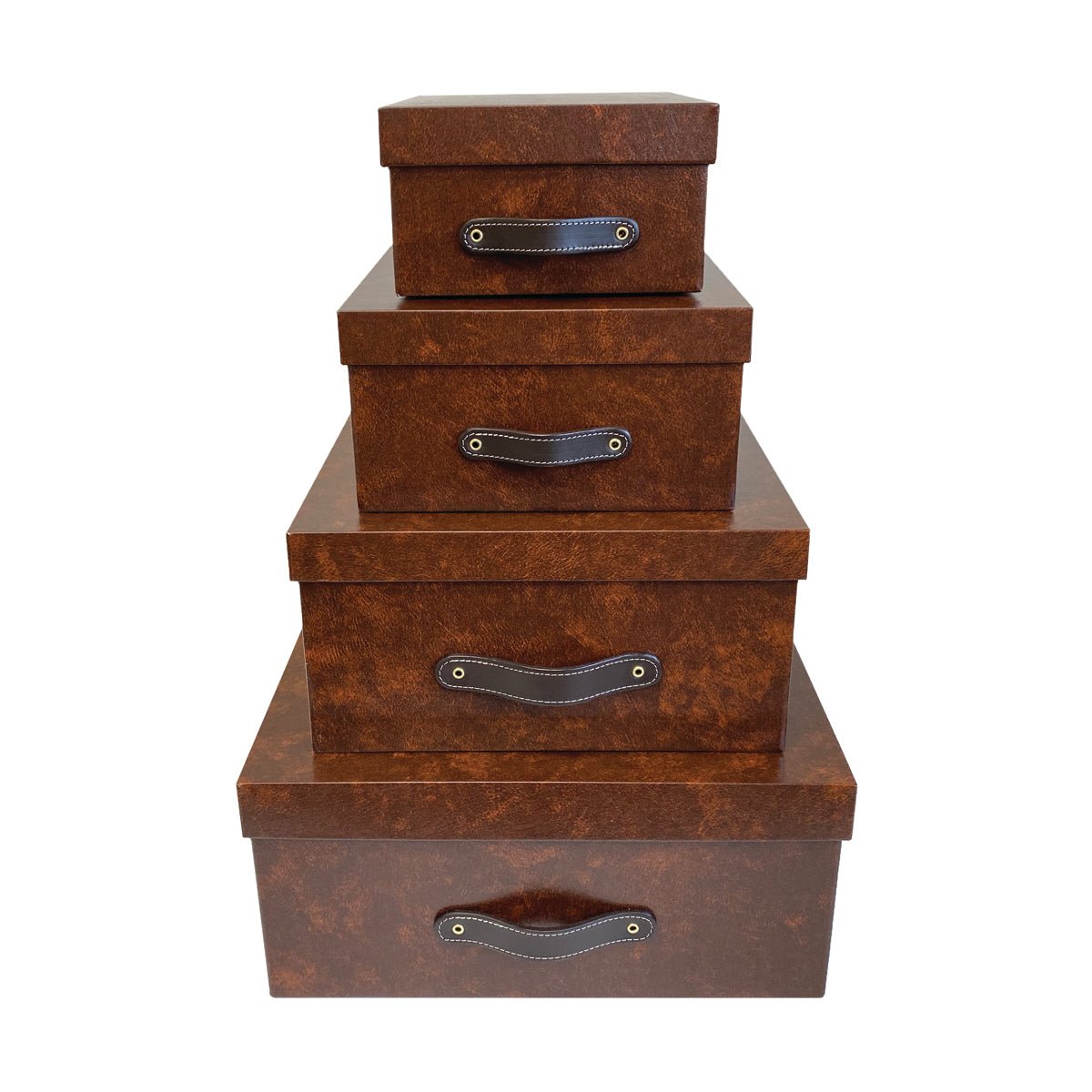 Cajas Organizadoras Decorativas Cuero Kit de 4 Piezas - Luxbox Design