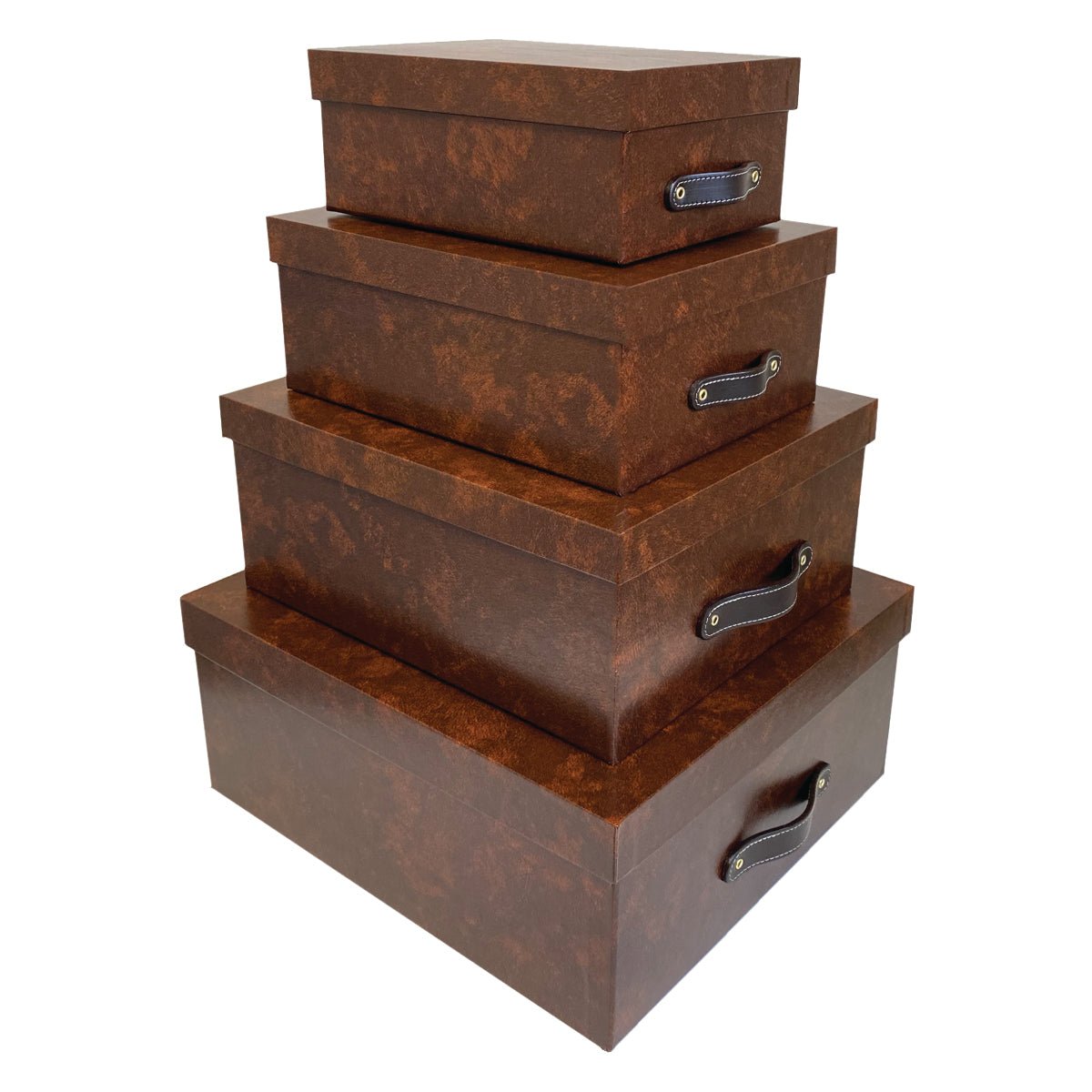Cajas Organizadoras Decorativas Cuero Kit de 4 Piezas - Luxbox Design