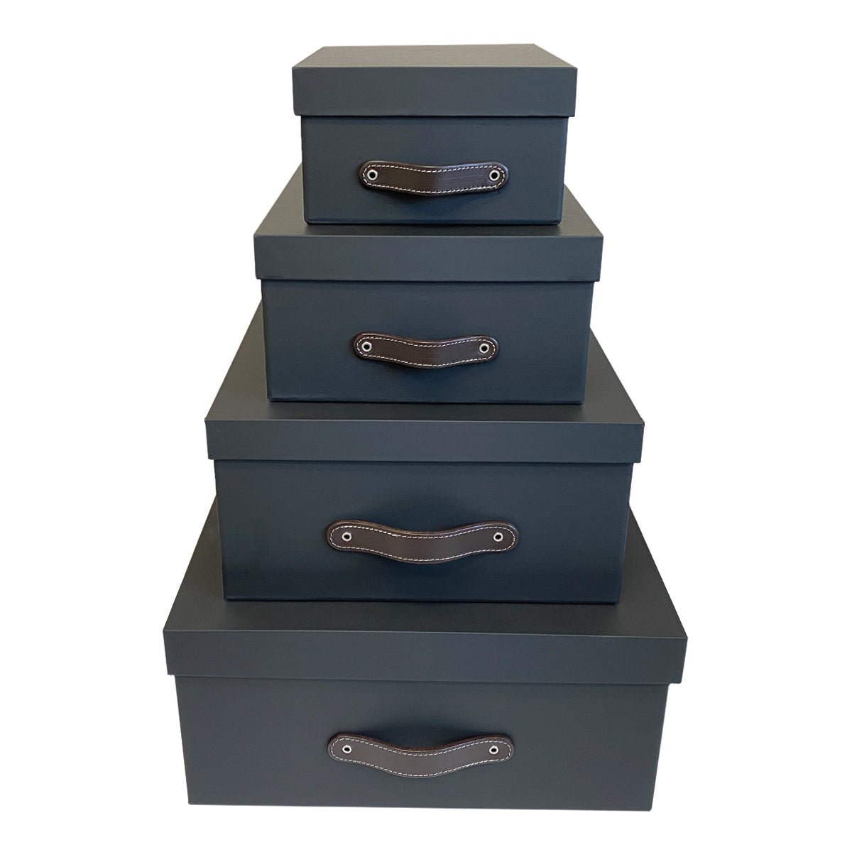 Cajas Organizadoras Decorativas Negro Soft Touch - Luxbox Design