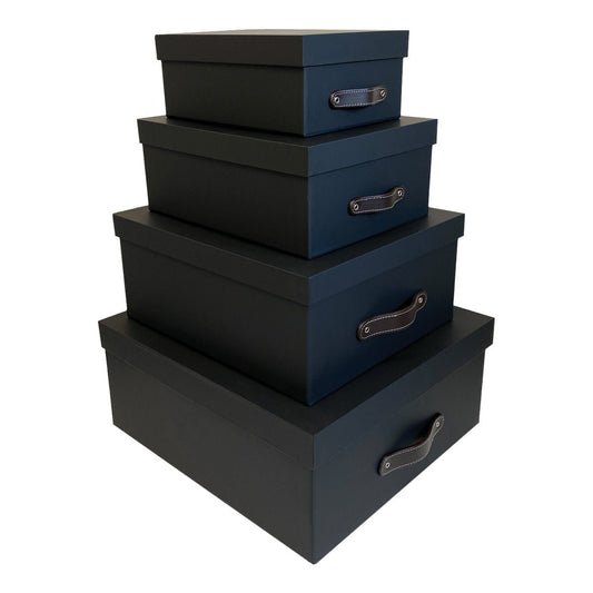 Cajas Organizadoras Decorativas Negro Soft Touch - Luxbox Design