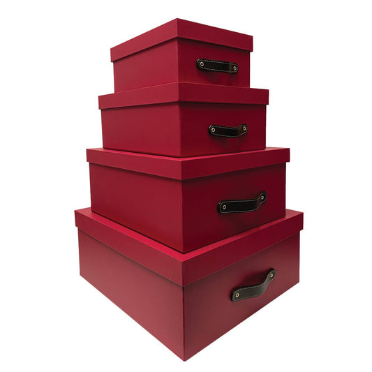 Cajas Organizadoras Decorativas Rojo Soft Touch - Luxbox Design
