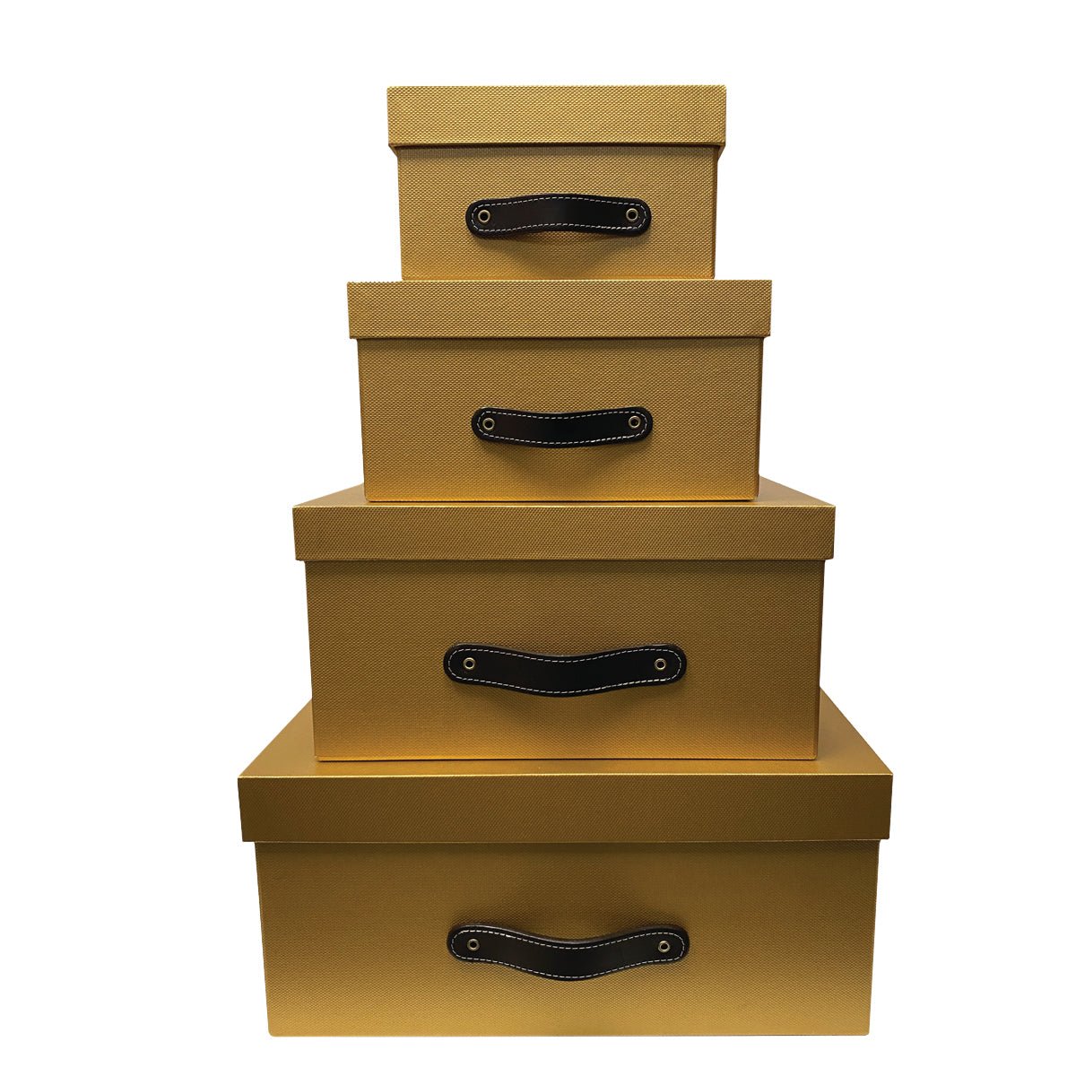 Cajas Organizadoras Decorativas Textura Metálica Dorada - Luxbox Design