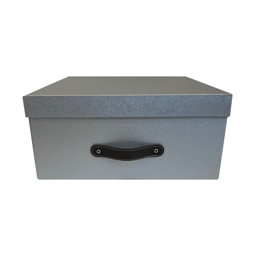 Cajas Organizadoras Decorativas Textura Metálica Plateada - Luxbox Design