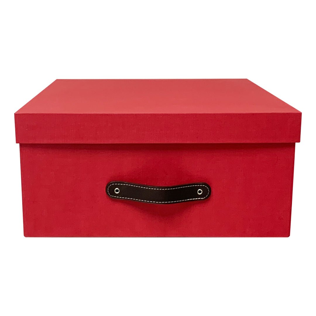 Pairs Caja Decorativa Organizadora Rojo Texturizado 2 piezas - Luxbox Design