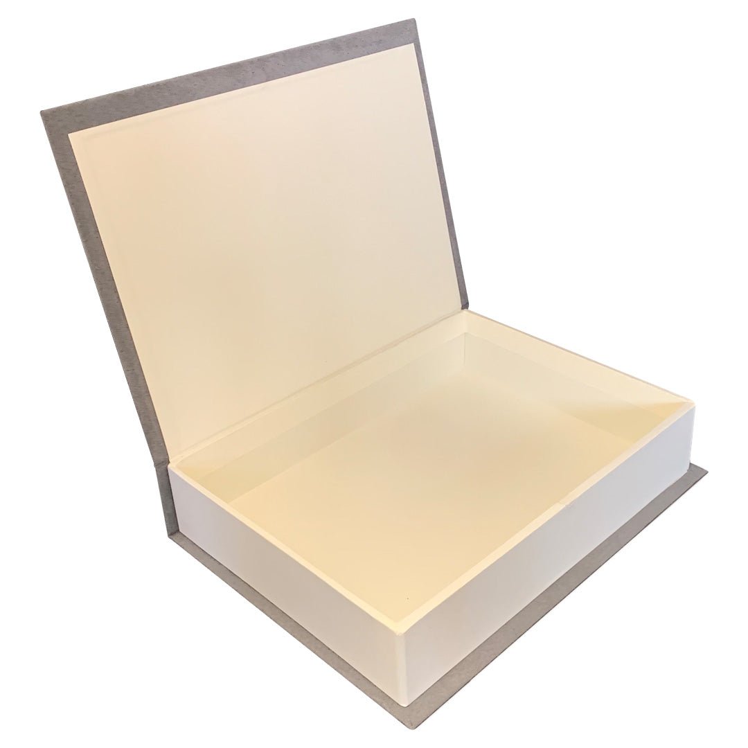 Par de Libros Decorativos color Gris Oscuro con cierre imantado - Luxbox Design